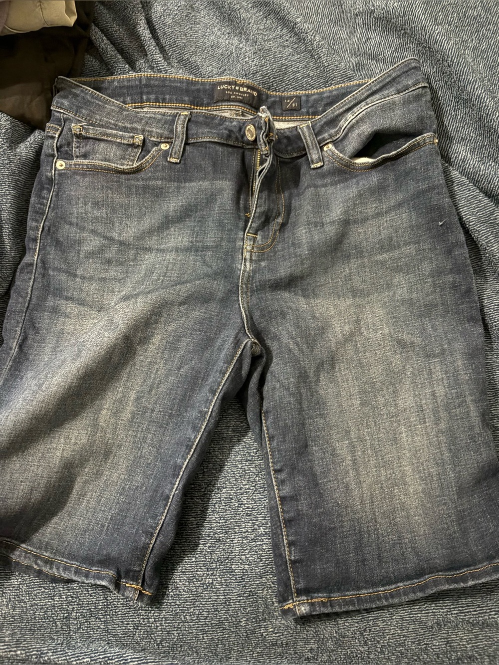 Lucky Brand Women’s Dark Wash Bermuda Shorts - Blue